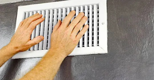 hands over vent